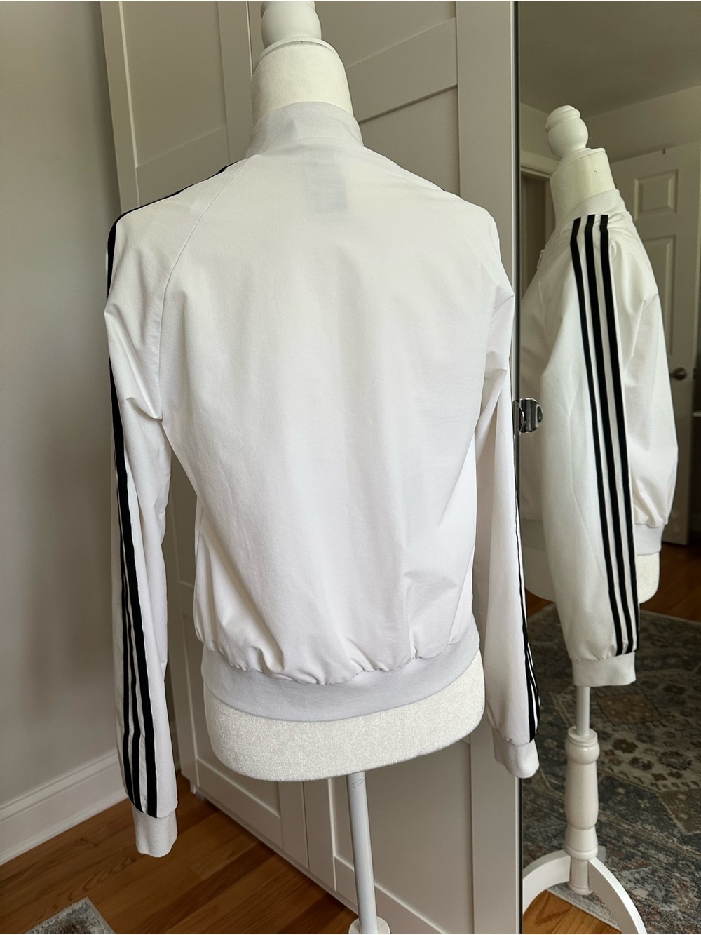adidas White Bomber Jacket - Picture 2 of 5